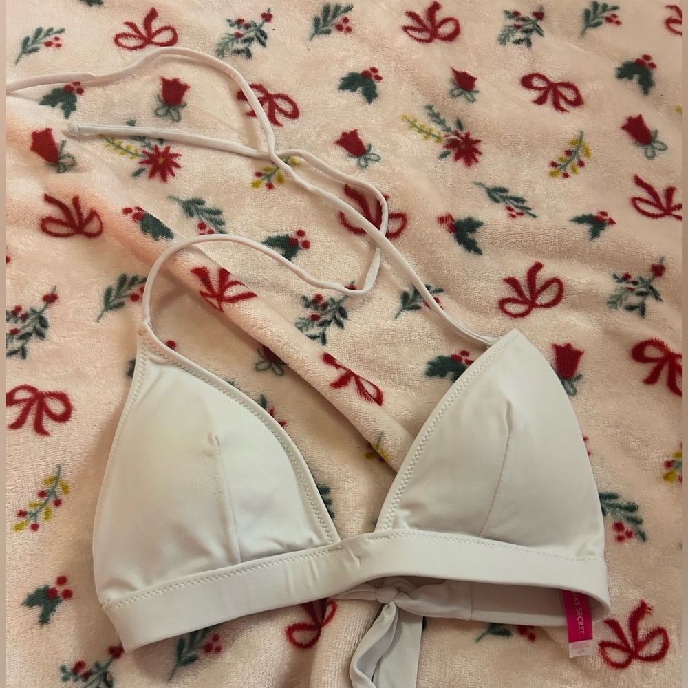 White Triangle Bikini Top